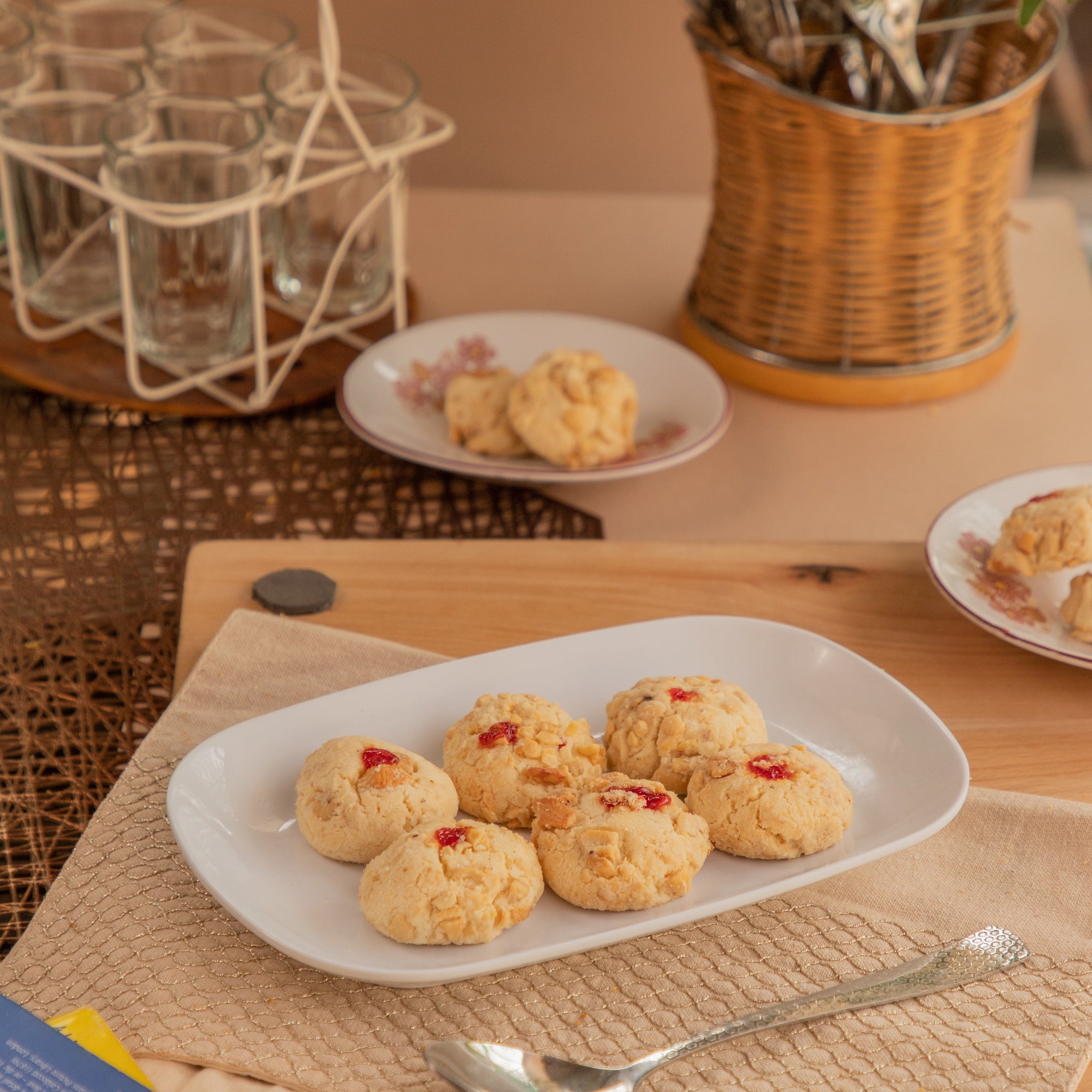 Cashew Cherry Cookies